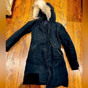 Black calf length small Canada goose jacket